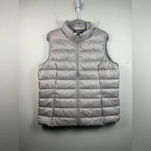Eddie Bauer EB650 Down Puffer Vest Size 2XL EUC Oatmeal Color